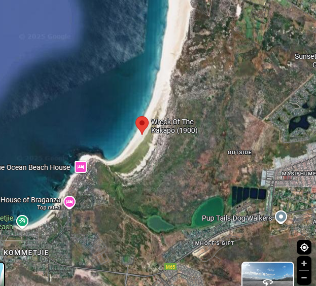 Kakapo's location on google maps